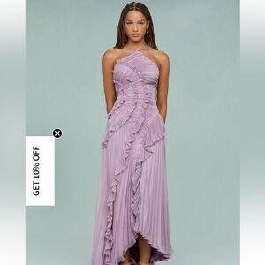 Lilac Asymmetrical Maxi Dress